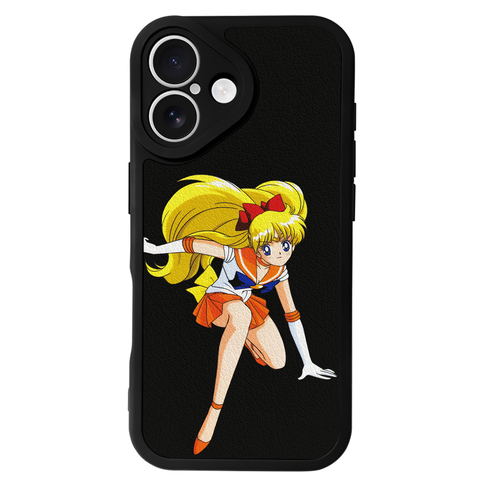 （画像用） 美少女戦士セーラームーン 愛野 美奈子 あいの みなこ Sailor Moon Aino Minako 【iPhone 16シリーズ対応】シリコンスマホケース（レザー調） 材質：シリコン